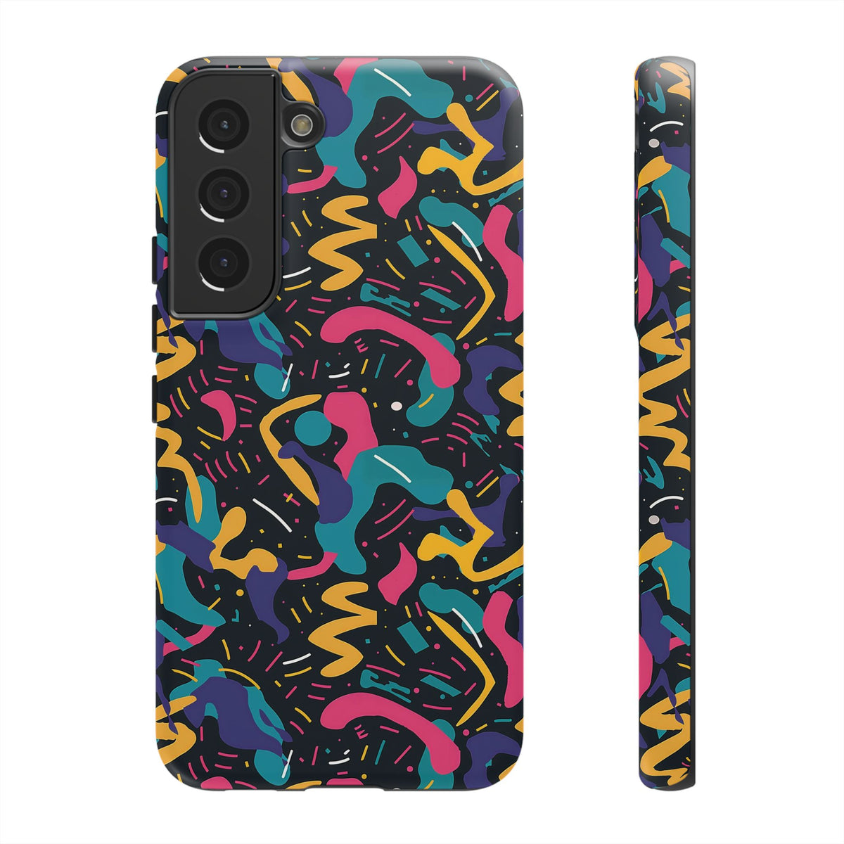 90s Themed Seamless Pattern Phone Case – Embrace Retro Style and Protection 235