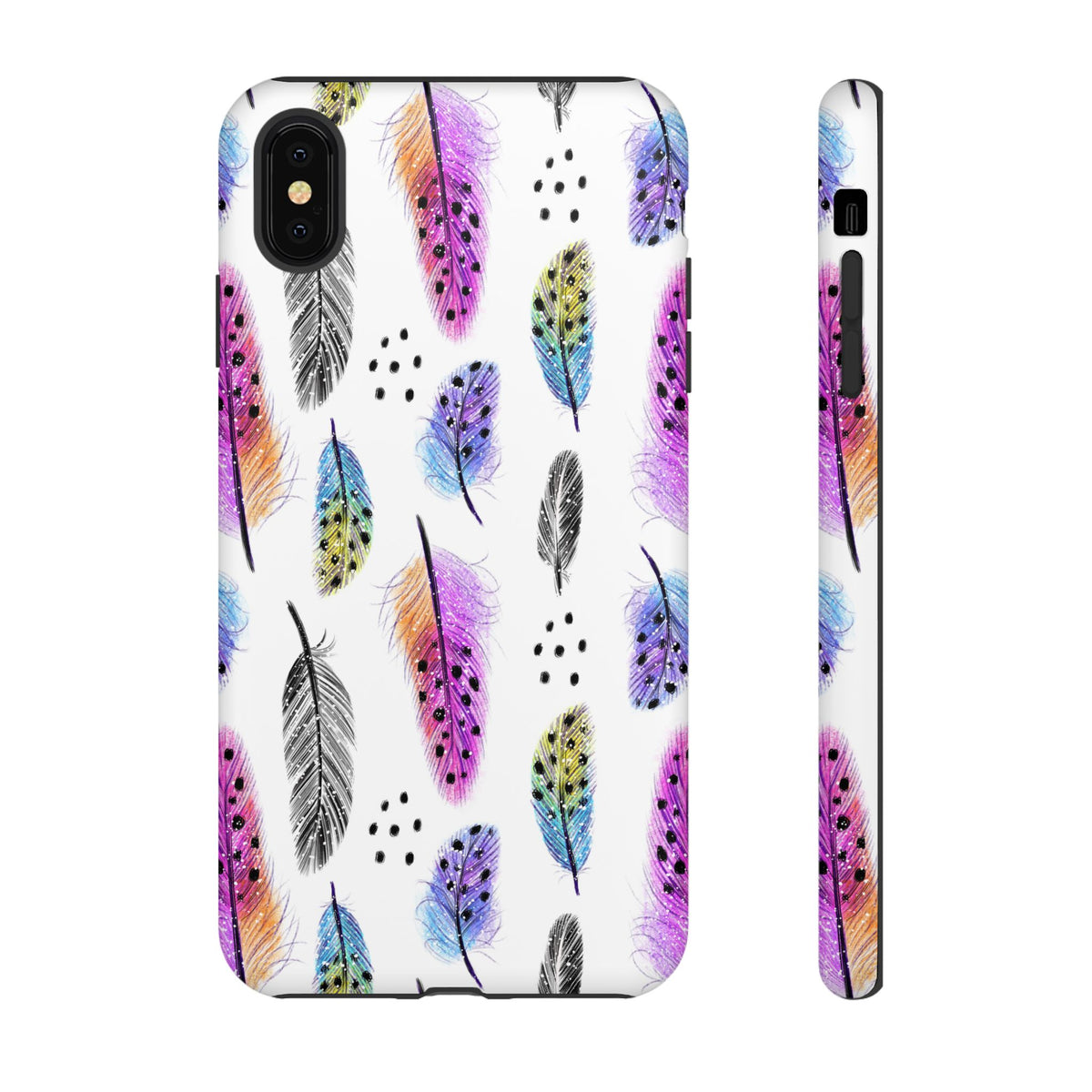 Feather Pattern Phone Case – Elegant & Durable Protection for Your Phone