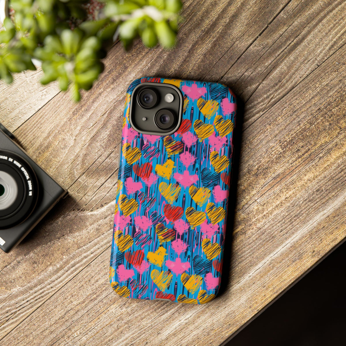 Heart Pattern Phone Case – Stylish & Loving Design for Your Device 262