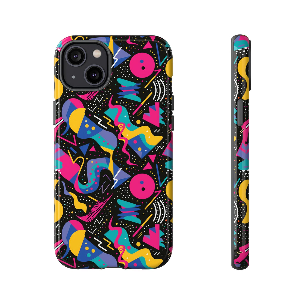 90s Themed Seamless Pattern Phone Case – Embrace Retro Style and Protection 302