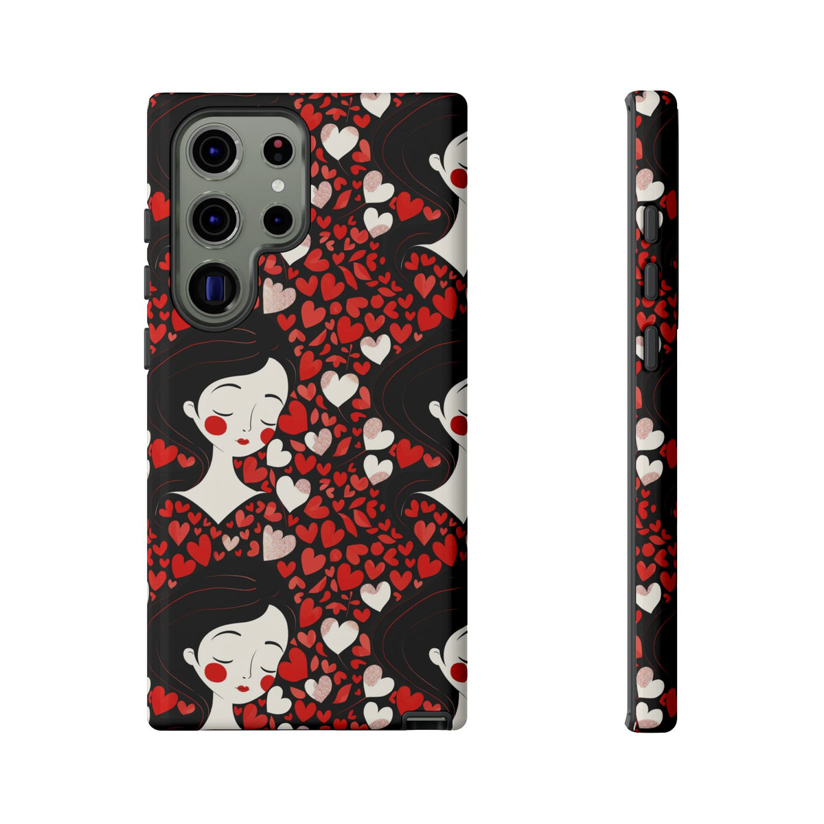 Heart Pattern Phone Case – Stylish & Loving Design for Your Device 232