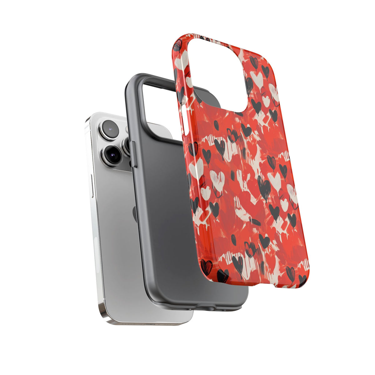 Heart Pattern Phone Case – Stylish & Loving Design for Your Device 355