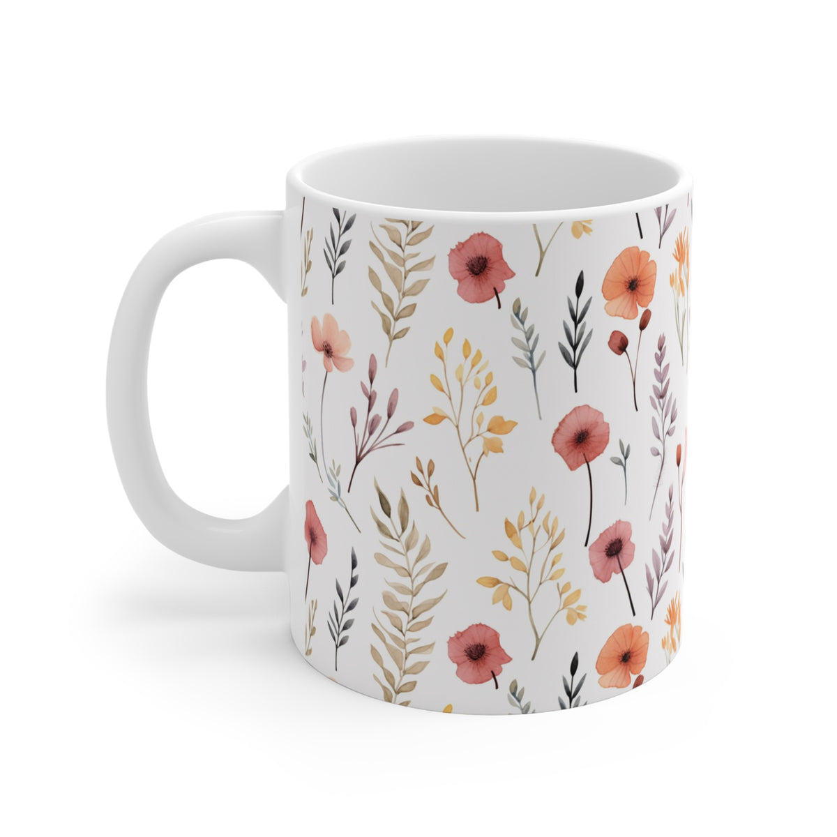 Various Watercolor Design All Over Coffee Mug – Unique Artistic Ceramic Coffee Cup 204