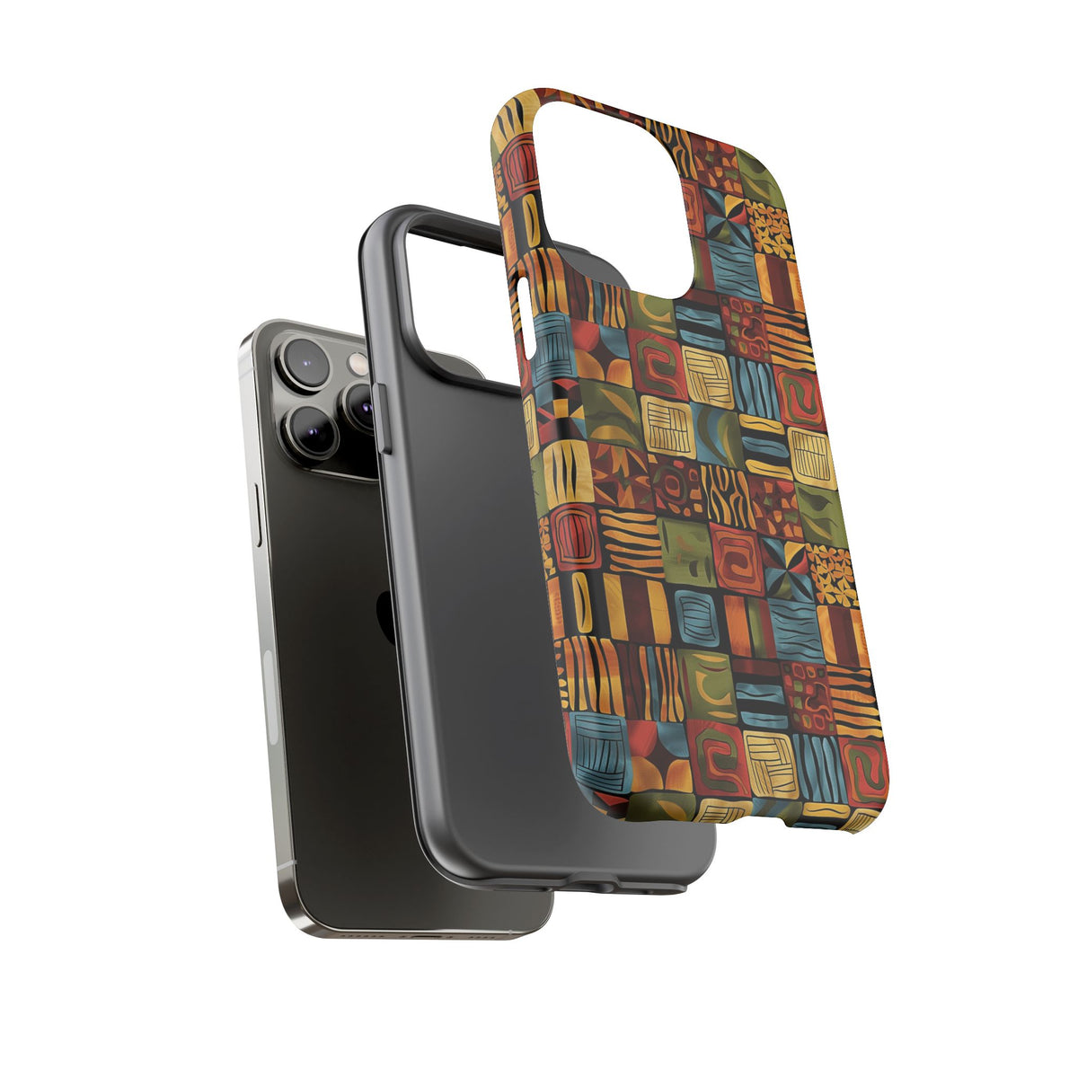 Stylish African Pattern Phone Case – Unique and Vibrant Protection 075