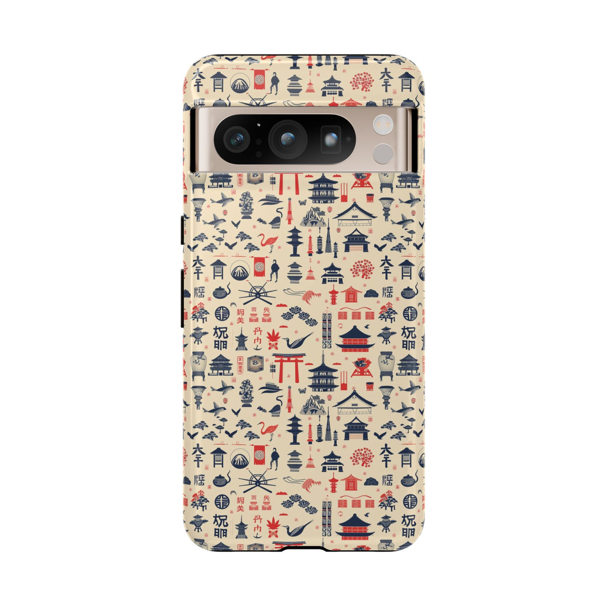 Japanese Pattern Phone Case – Elegant & Timeless Design for Your Phone 086