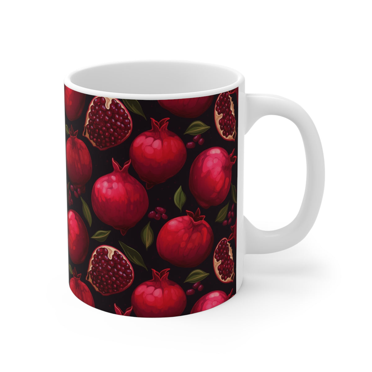Vibrant Infinite Fruit Pattern Coffee Mug - Unique Ceramic Drinkware 984