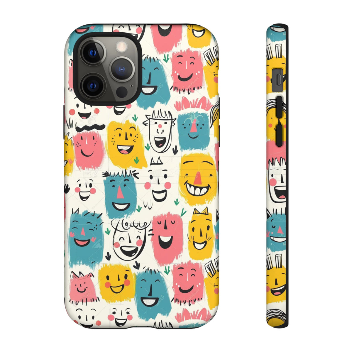 Happy Faces Phone Case – Joyful and Cheerful Design for a Bright Look