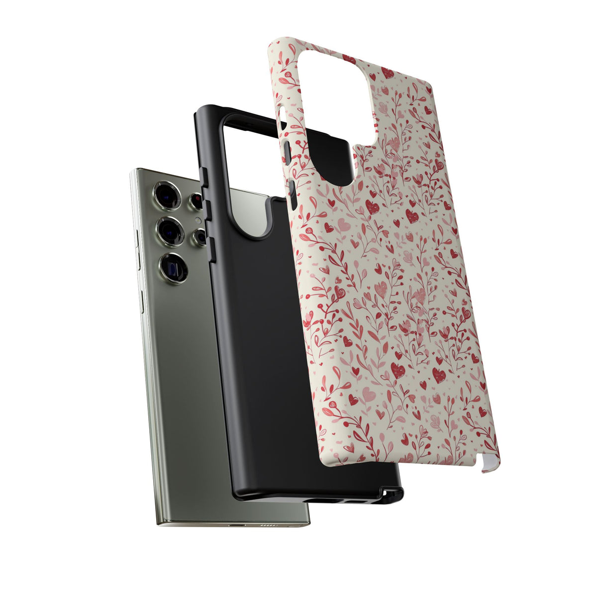 Heart Pattern Phone Case – Stylish & Loving Design for Your Device 823