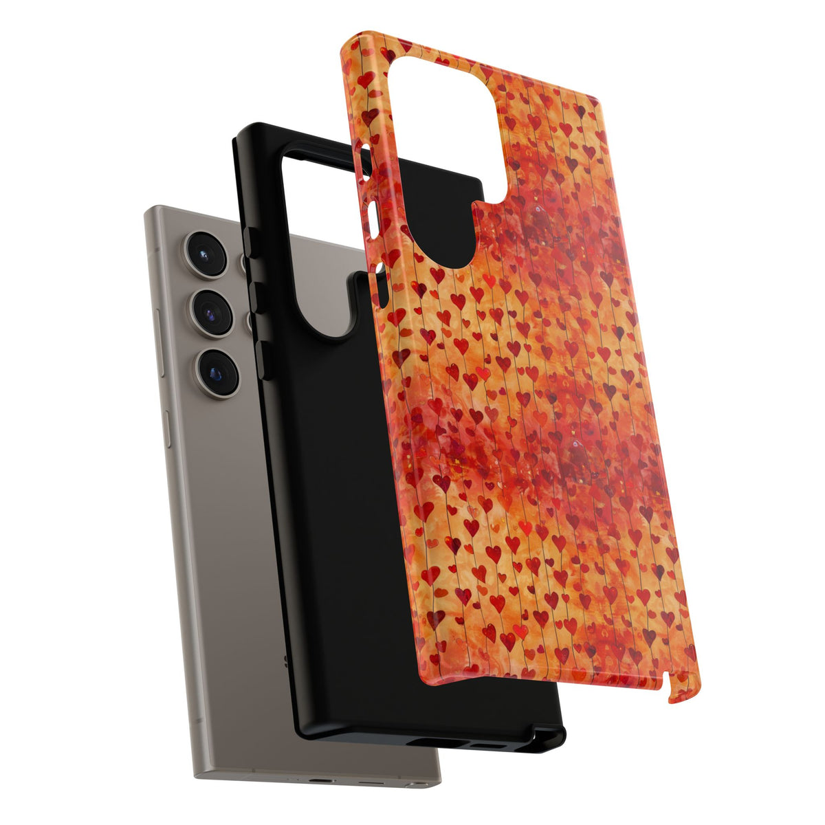 Heart Pattern Phone Case – Stylish & Loving Design for Your Device 827