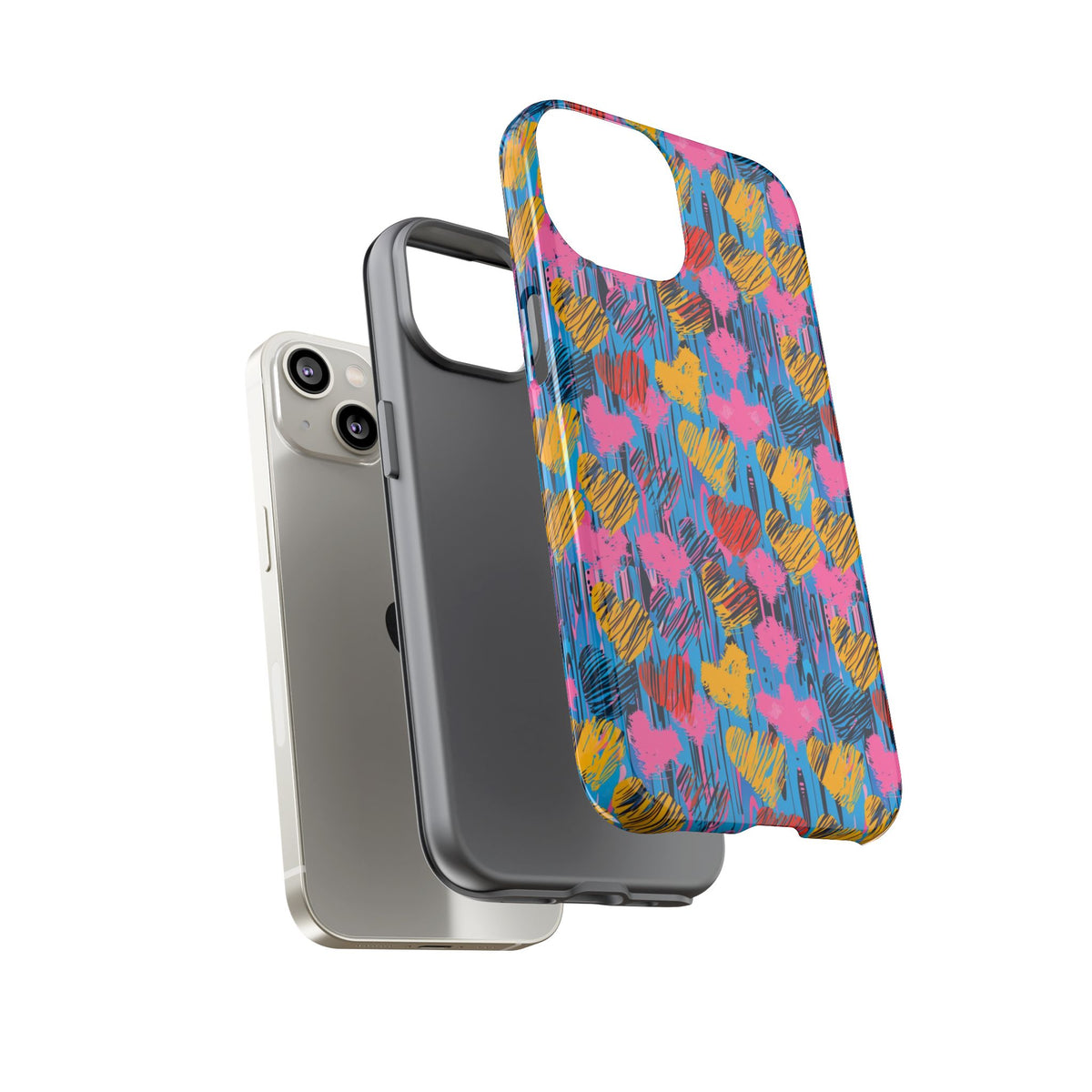 Heart Pattern Phone Case – Stylish & Loving Design for Your Device 262