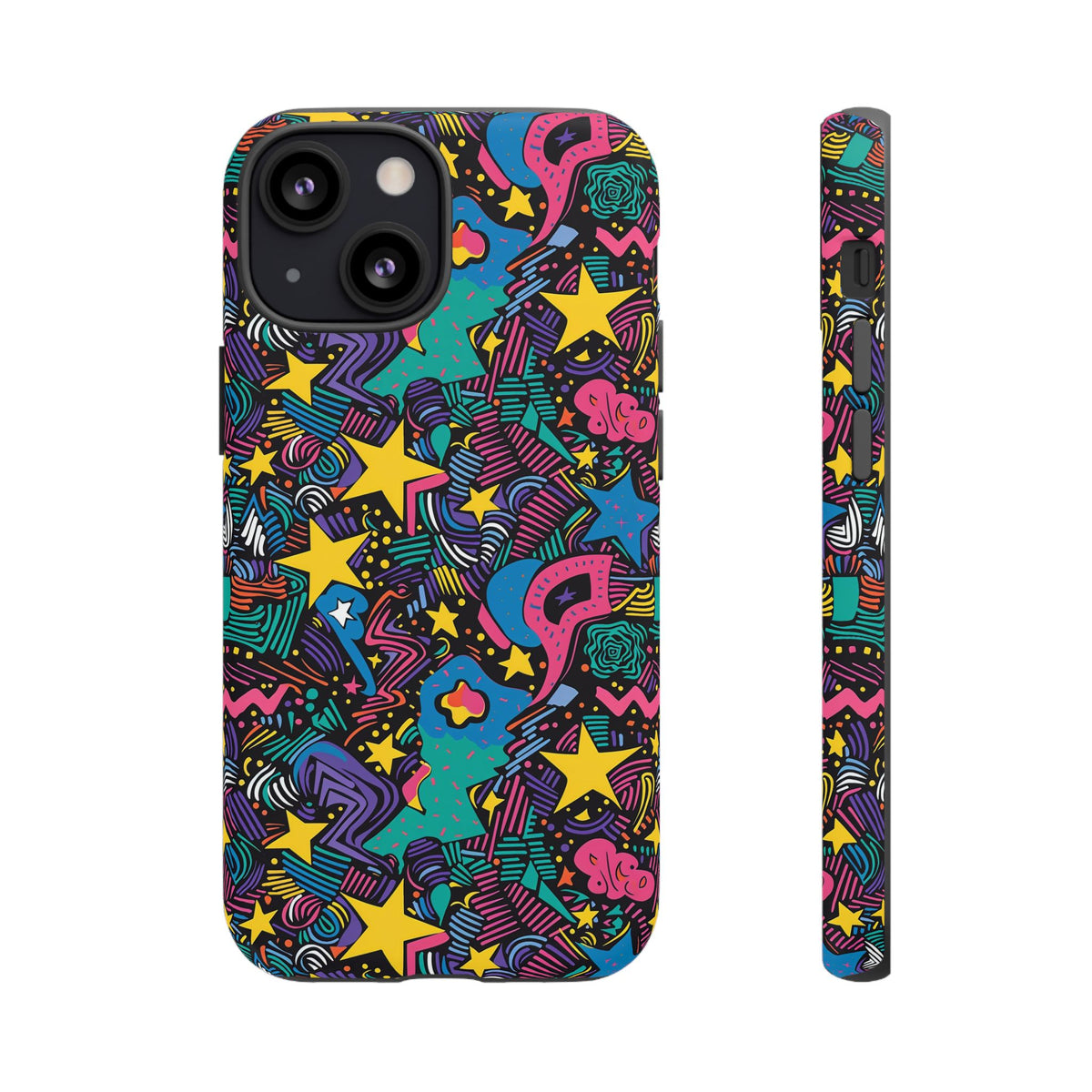 90s Themed Seamless Pattern Phone Case – Embrace Retro Style and Protection 227