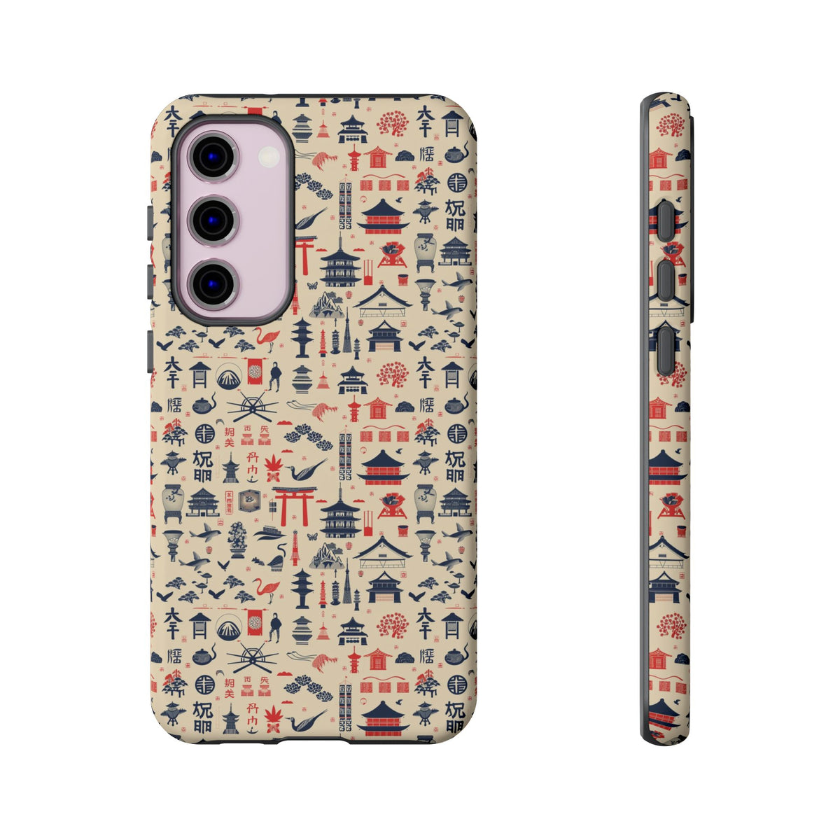 Japanese Pattern Phone Case – Elegant & Timeless Design for Your Phone 086