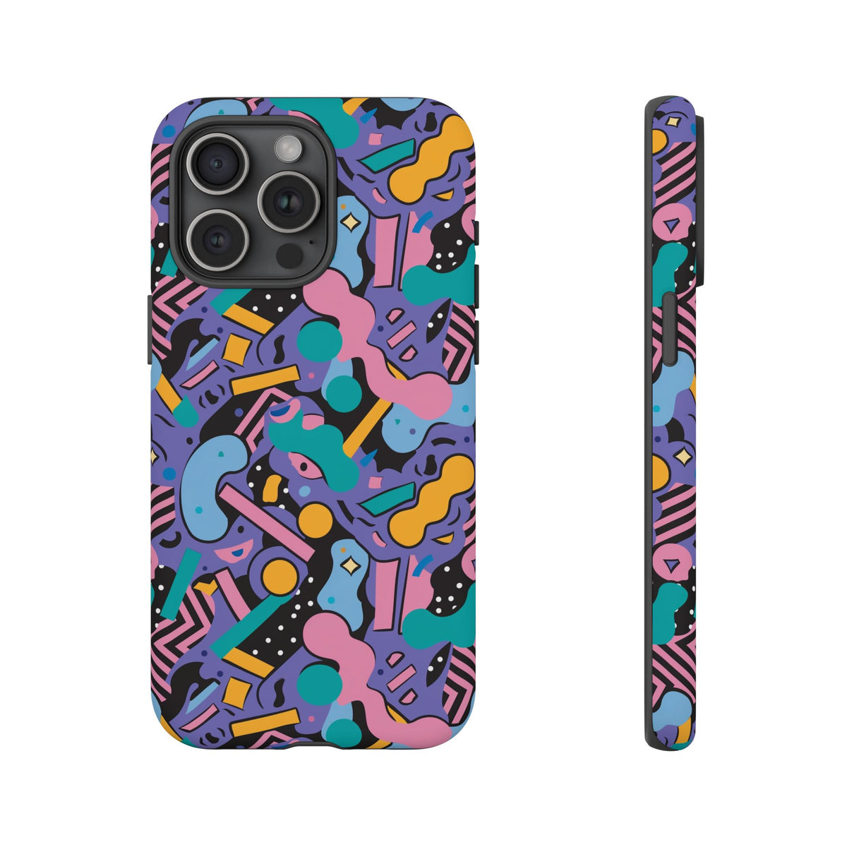 90s Themed Seamless Pattern Phone Case – Embrace Retro Style and Protection 234