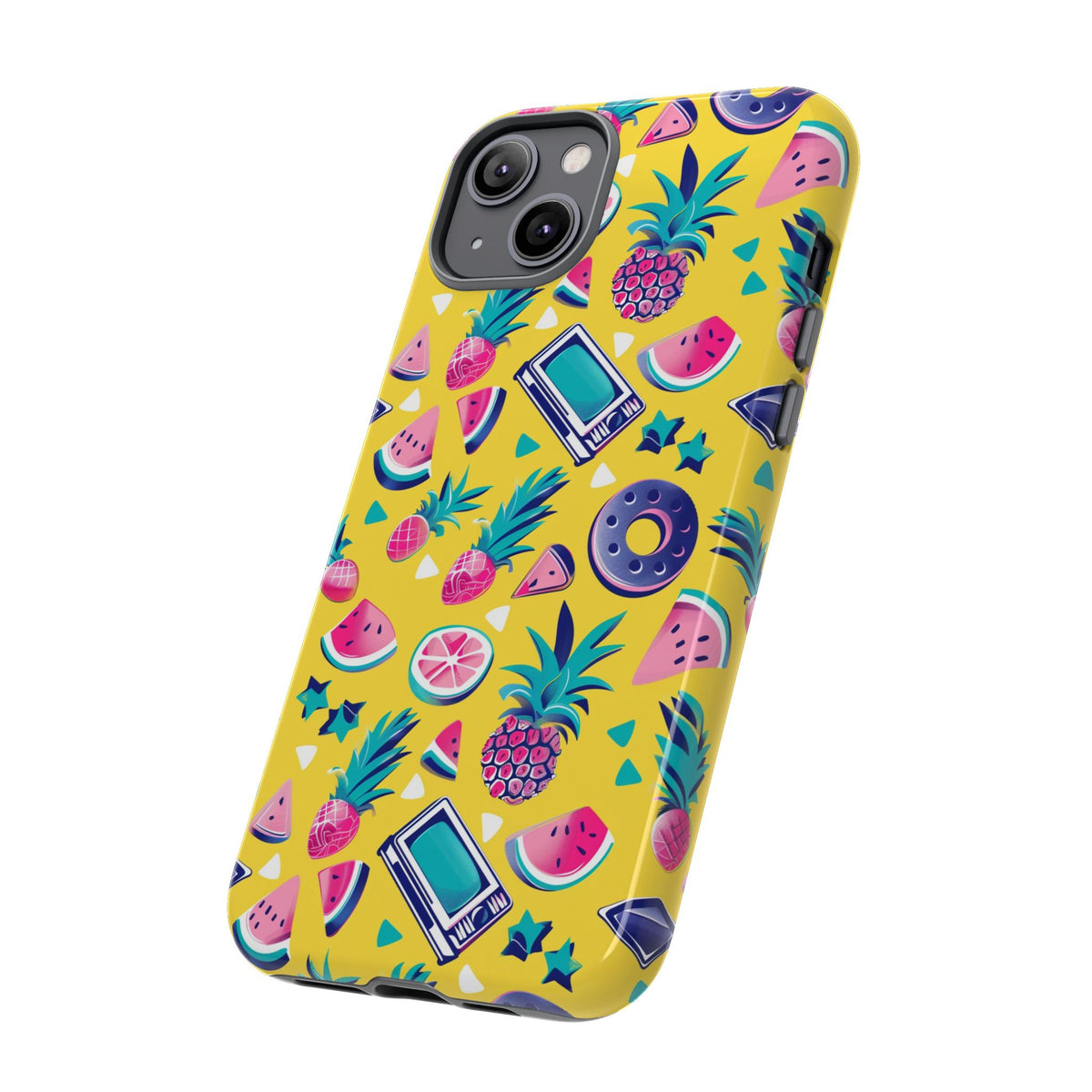 90s Themed Seamless Pattern Phone Case – Embrace Retro Style and Protection 255