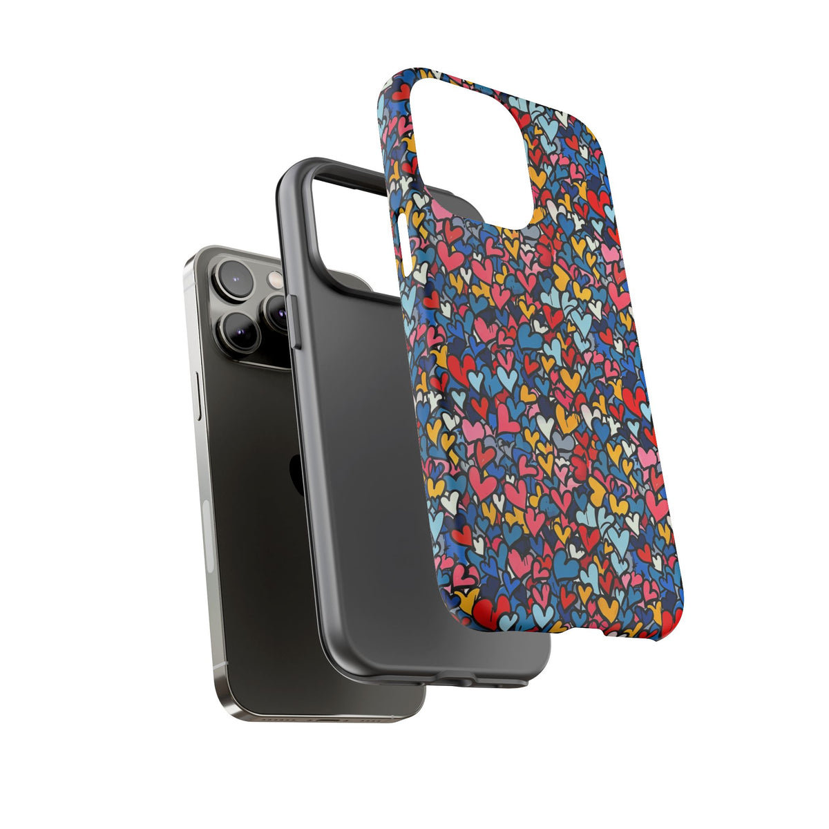 Heart Pattern Phone Case – Stylish & Loving Design for Your Device 820