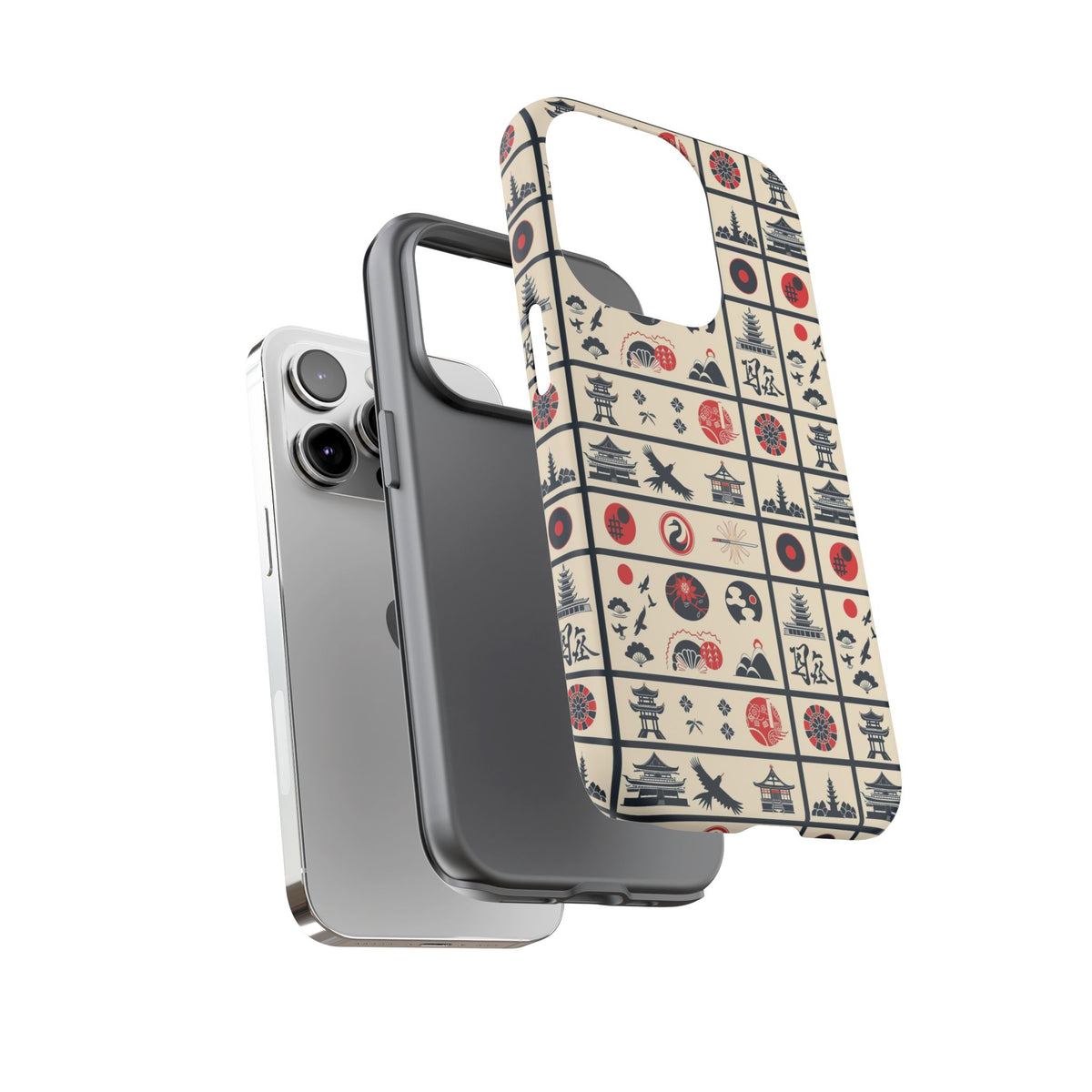 Japanese Pattern Phone Case – Elegant & Timeless Design for Your Phone 099