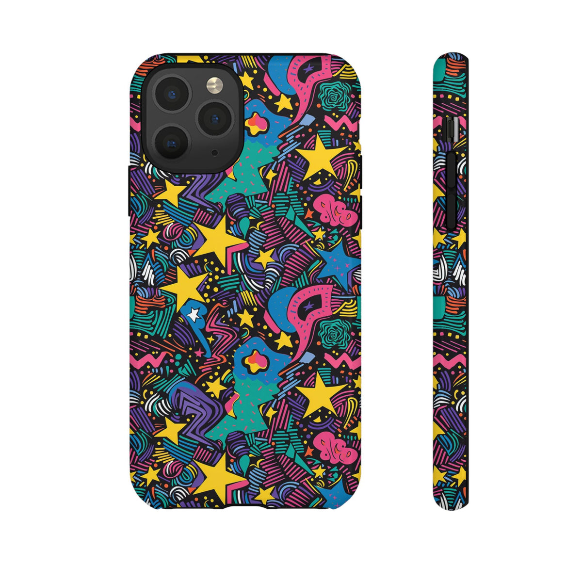 90s Themed Seamless Pattern Phone Case – Embrace Retro Style and Protection 227