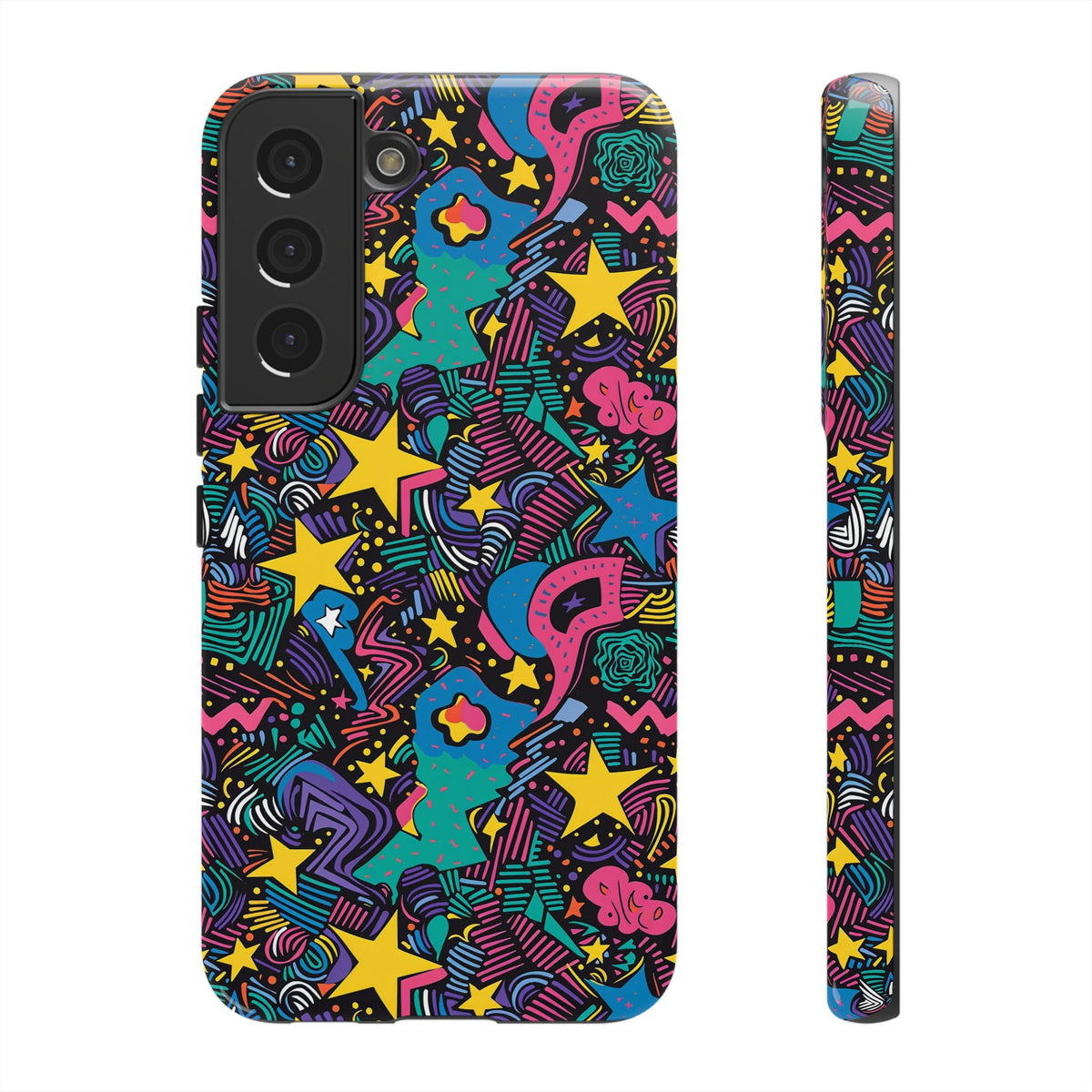 90s Themed Seamless Pattern Phone Case – Embrace Retro Style and Protection 227