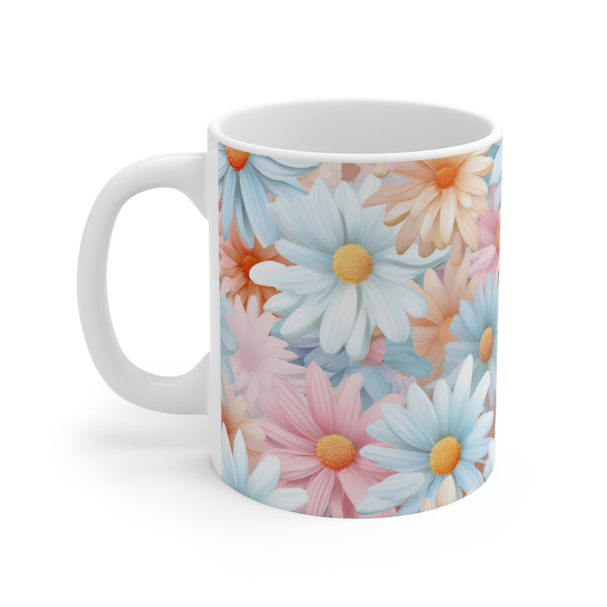 Pastel Daisies Pattern Coffee Cup-Floral Ceramic Mug for Tea and Coffee  (11)