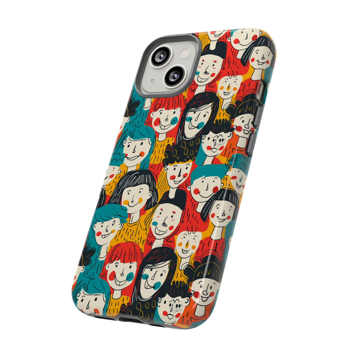 Happy Faces Phone Case – Joyful and Cheerful Design for a Bright Look 3