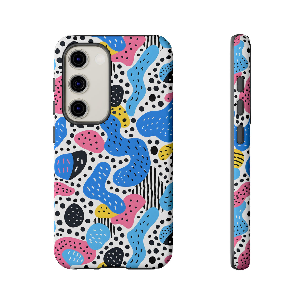 Abstract Baby Blue Memphis Design Phone Case – Sleek and Contemporary Artistry 2