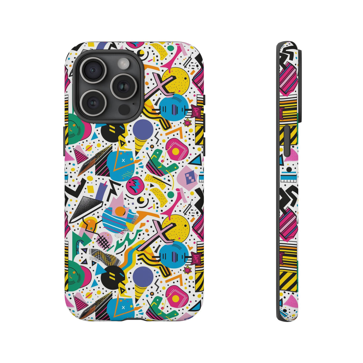 90s Themed Seamless Pattern Phone Case – Embrace Retro Style and Protection 225