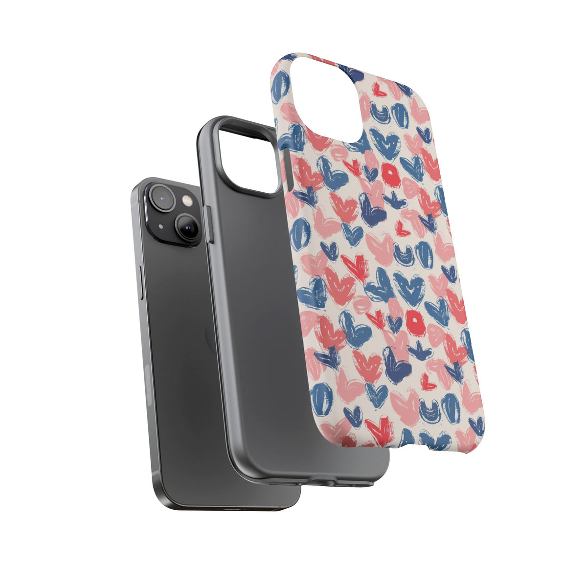 Heart Pattern Phone Case – Stylish & Loving Design for Your Device 354