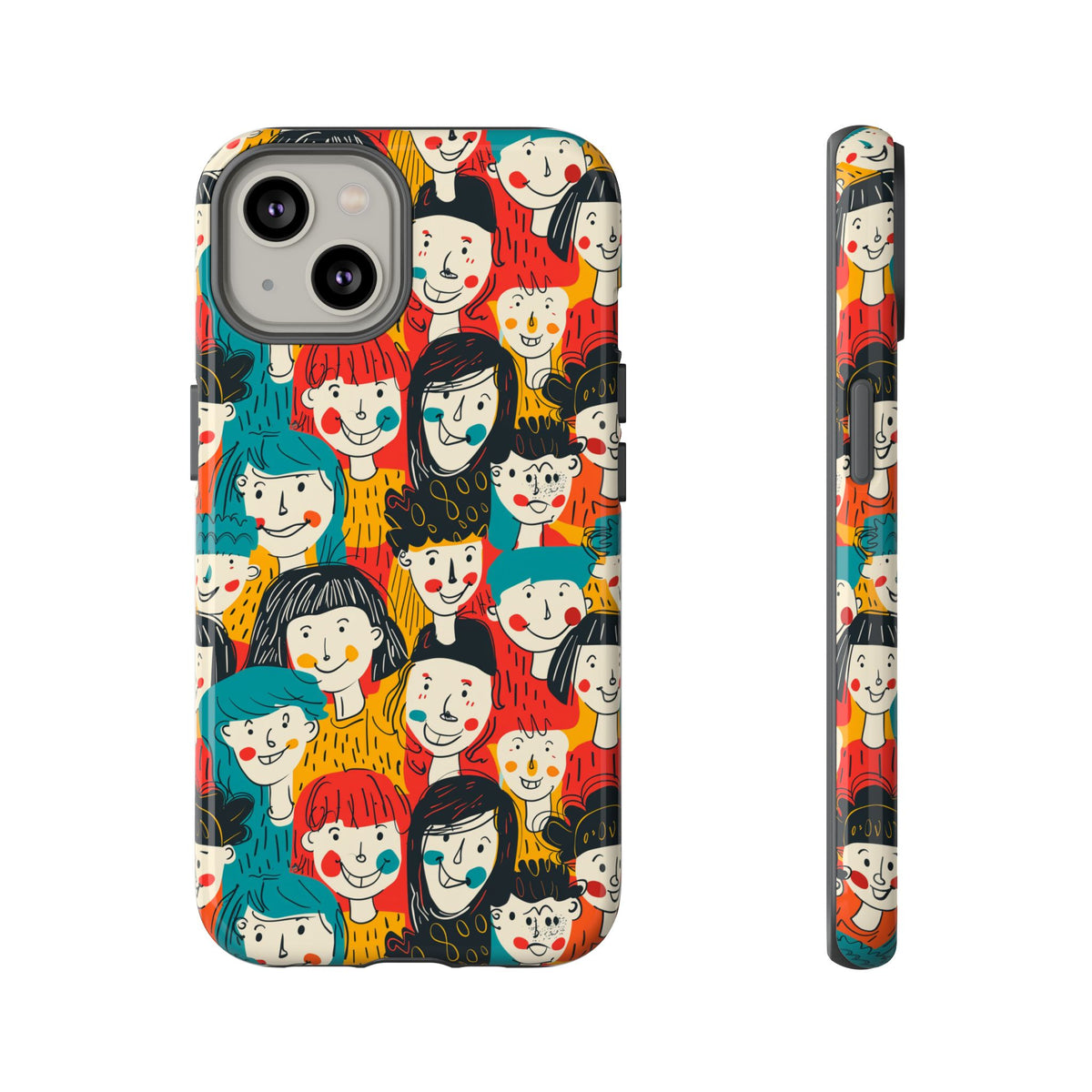 Happy Faces Phone Case – Joyful and Cheerful Design for a Bright Look 3