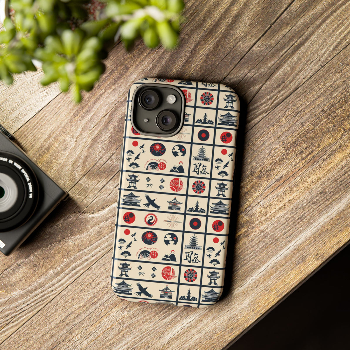 Japanese Pattern Phone Case – Elegant & Timeless Design for Your Phone 099