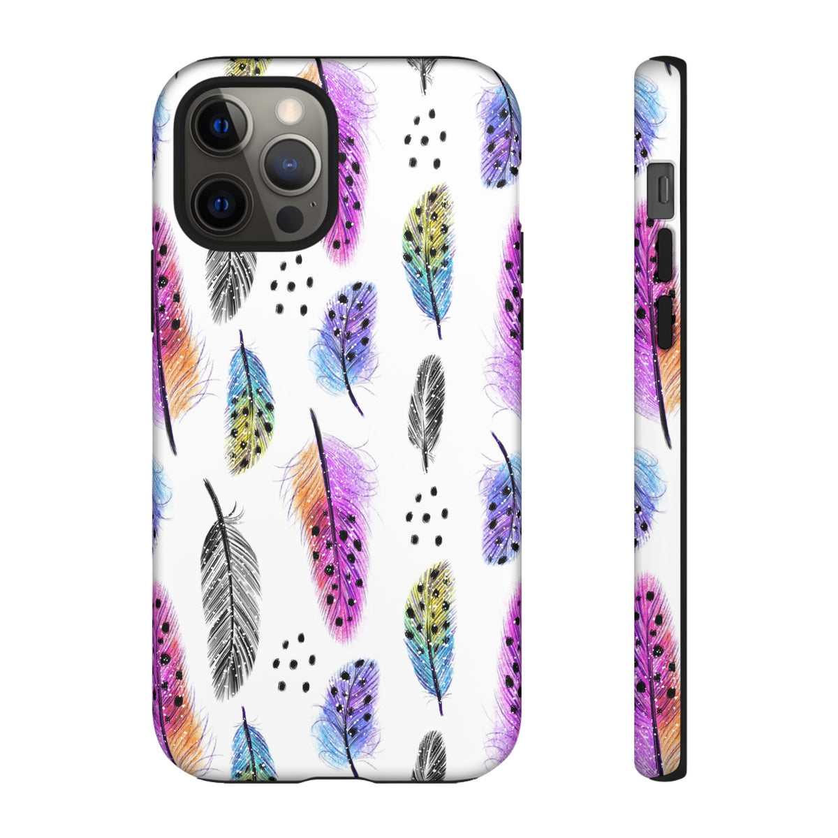 Feather Pattern Phone Case – Elegant & Durable Protection for Your Phone