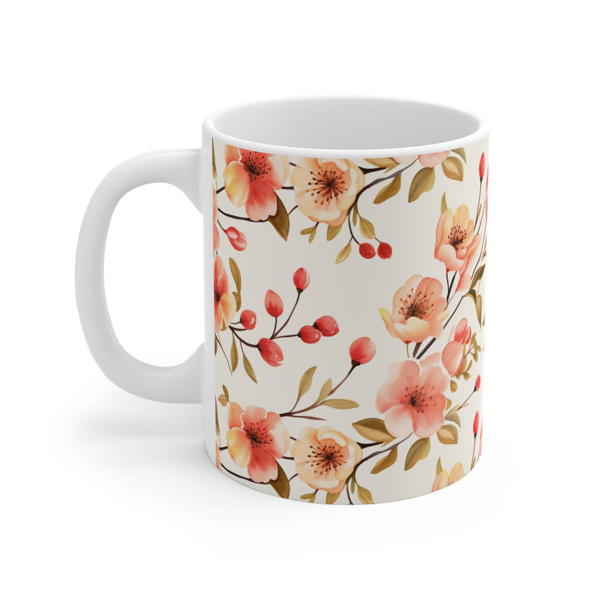 Various Watercolor Design All Over Coffee Mug – Unique Artistic Ceramic Coffee Cup 505