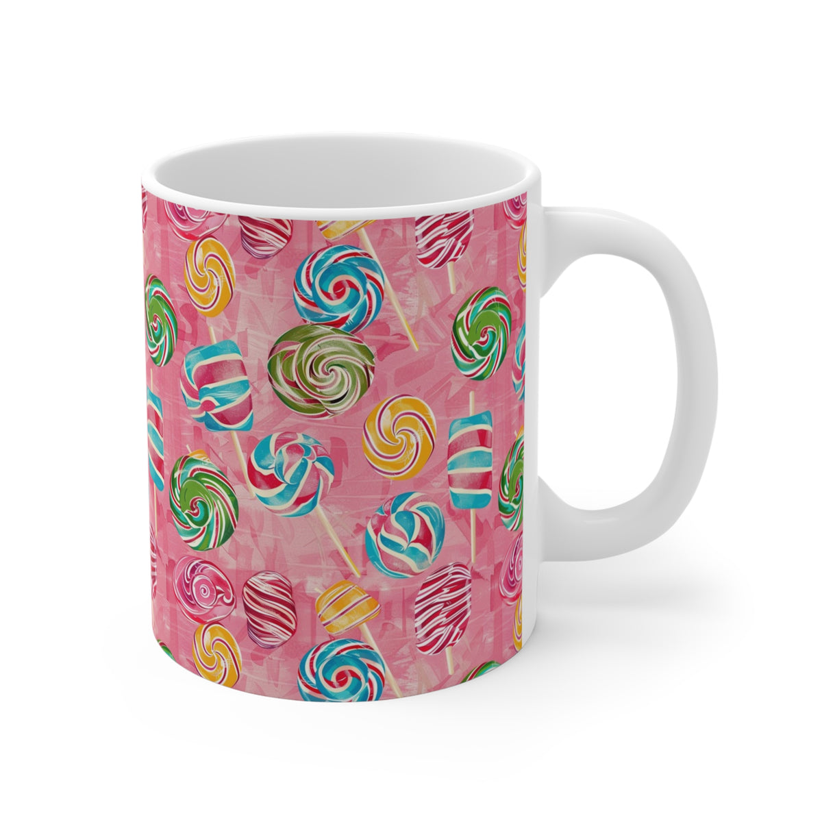 Colorful All-Over Candy Theme Coffee Mug Fun Ceramic Drinkware 253