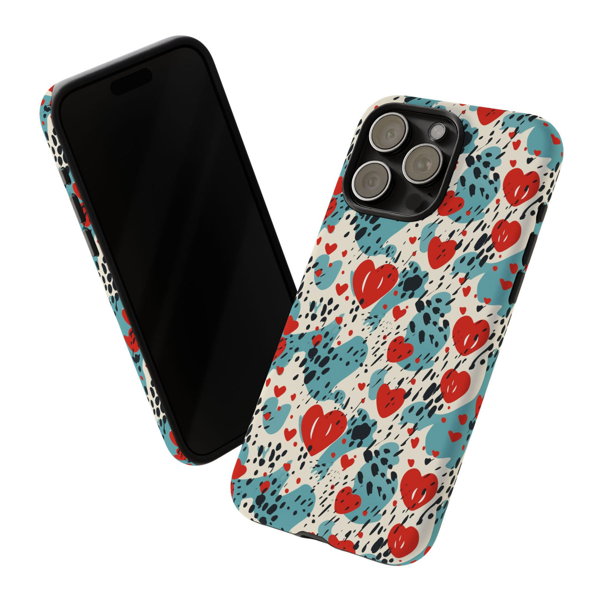 Heart Pattern Phone Case – Stylish & Loving Design for Your Device 822