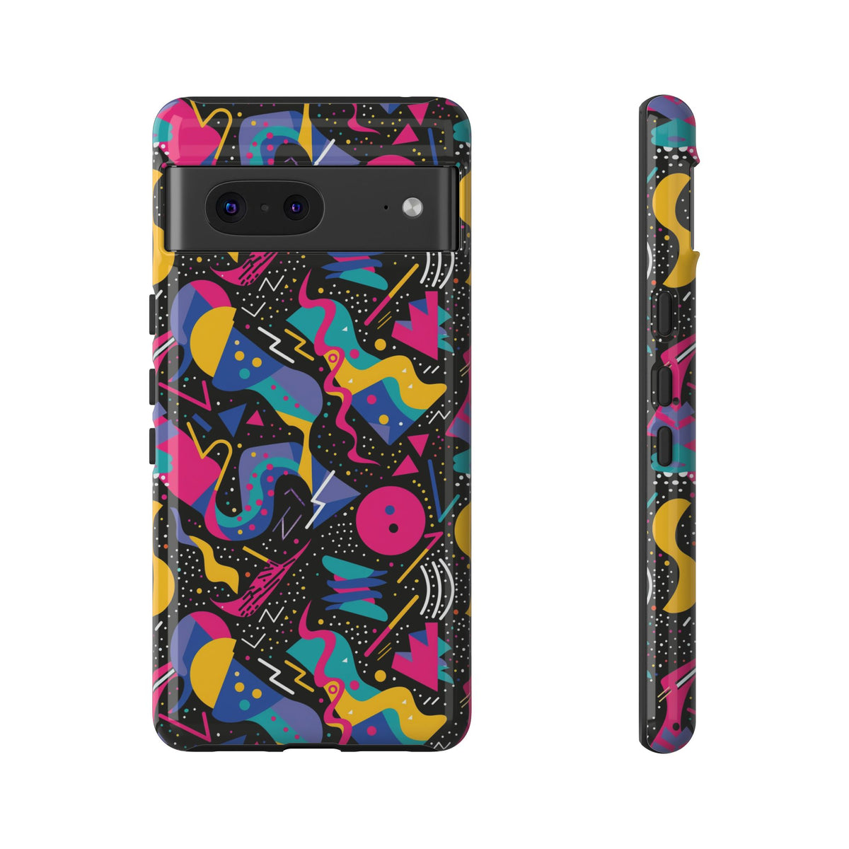 90s Themed Seamless Pattern Phone Case – Embrace Retro Style and Protection 302