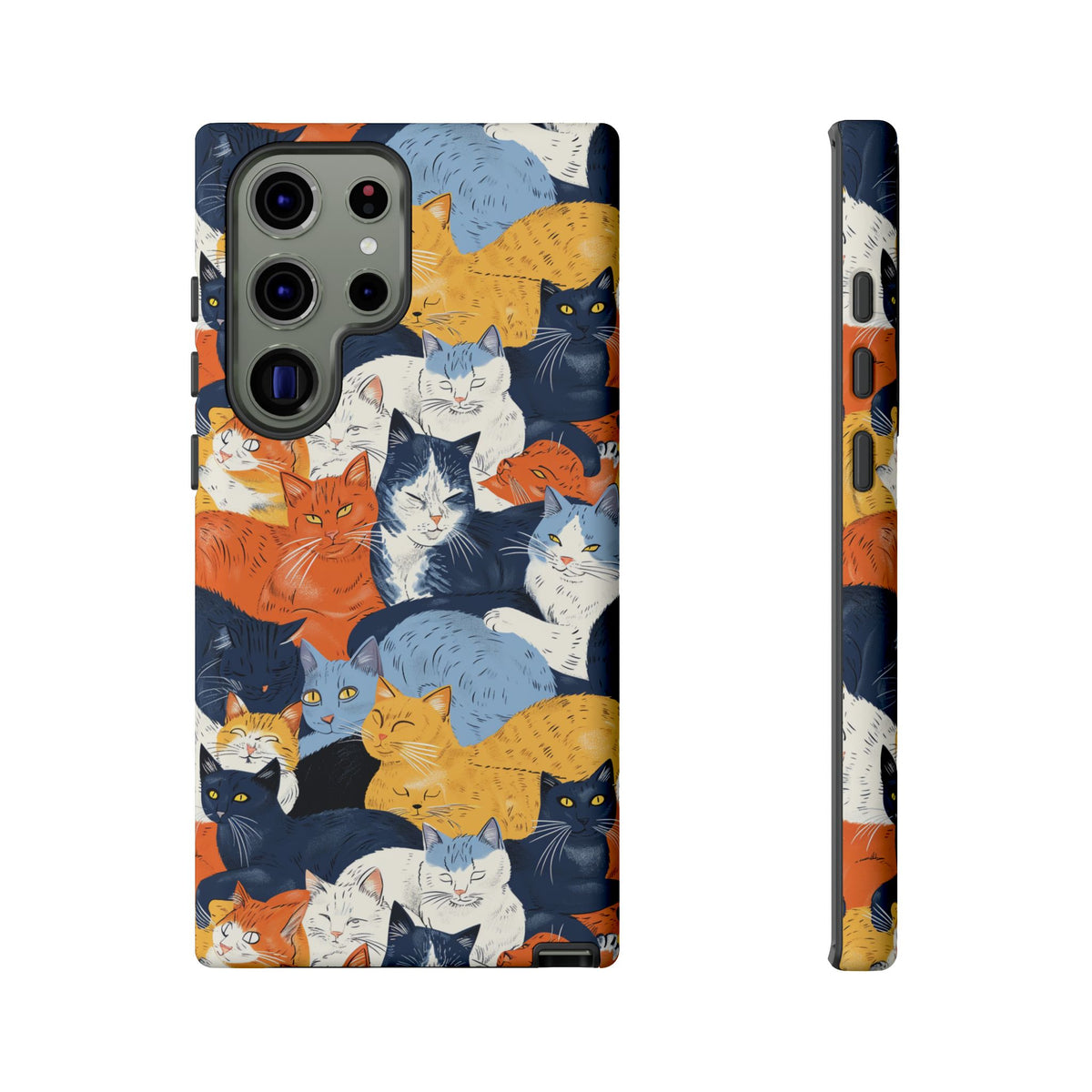 Seamless Cat Pattern Design Phone Case – Playful and Stylish Cat-Themed Phone Cover