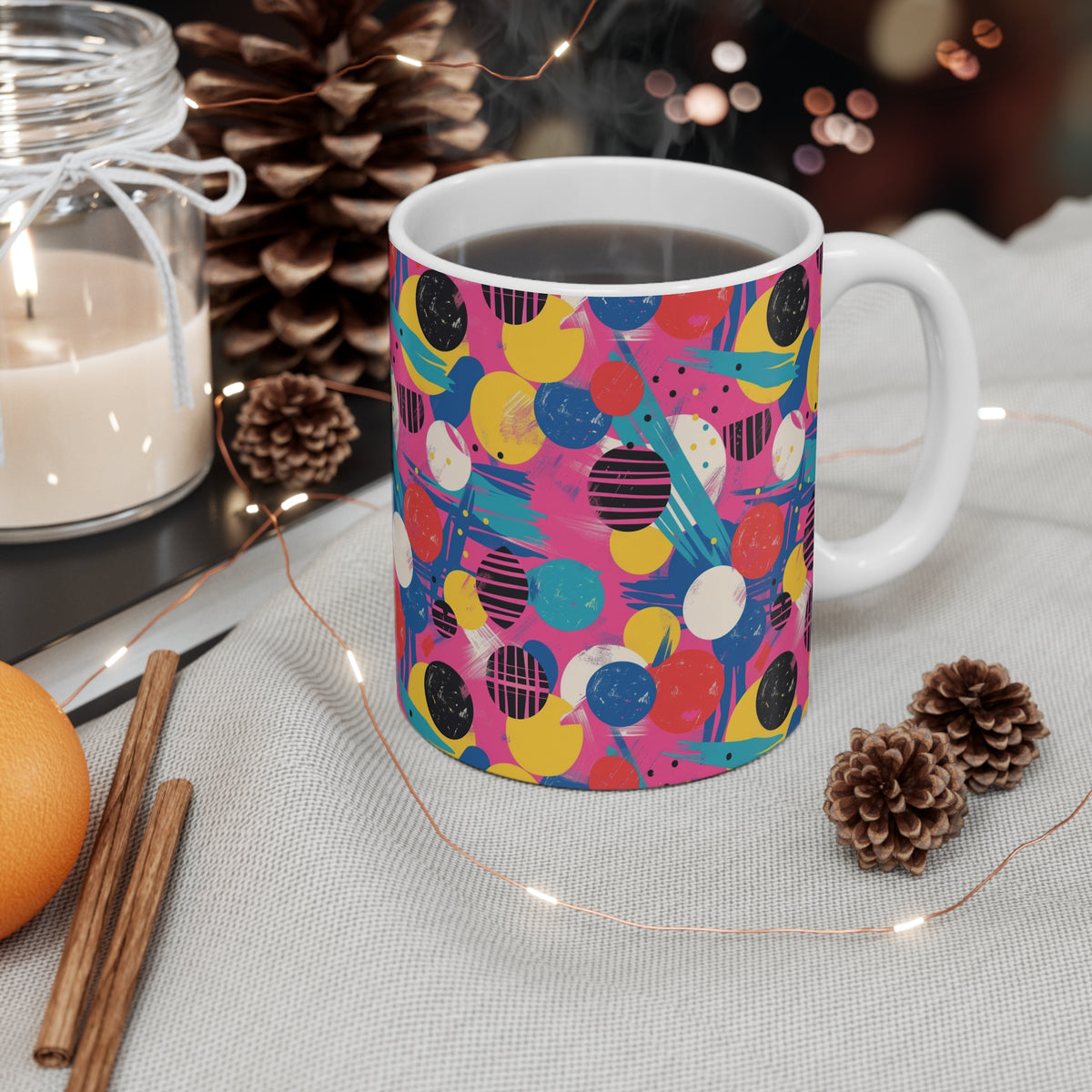90s Retro Coffee Mug - Full Wrap Design 024