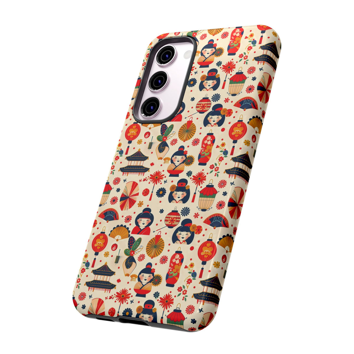 Japanese Pattern Phone Case – Elegant & Timeless Design for Your Phone 090