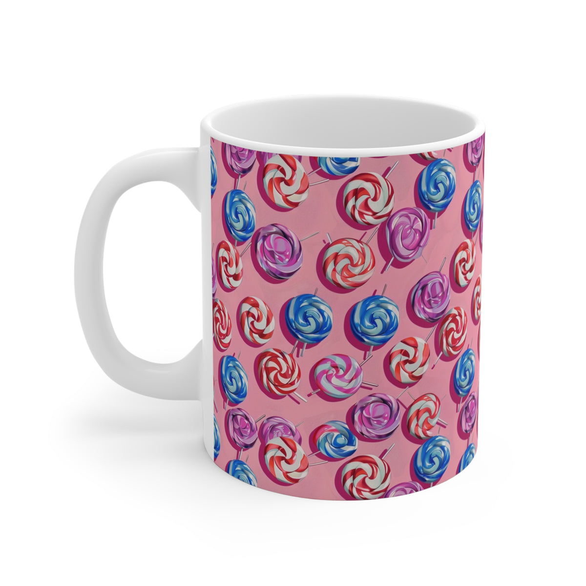 Colorful All-Over Candy Theme Coffee Mug Fun Ceramic Drinkware 126