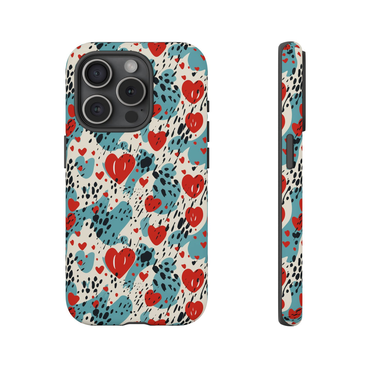 Heart Pattern Phone Case – Stylish & Loving Design for Your Device 822