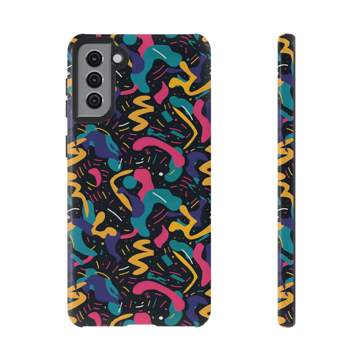 90s Themed Seamless Pattern Phone Case – Embrace Retro Style and Protection 235