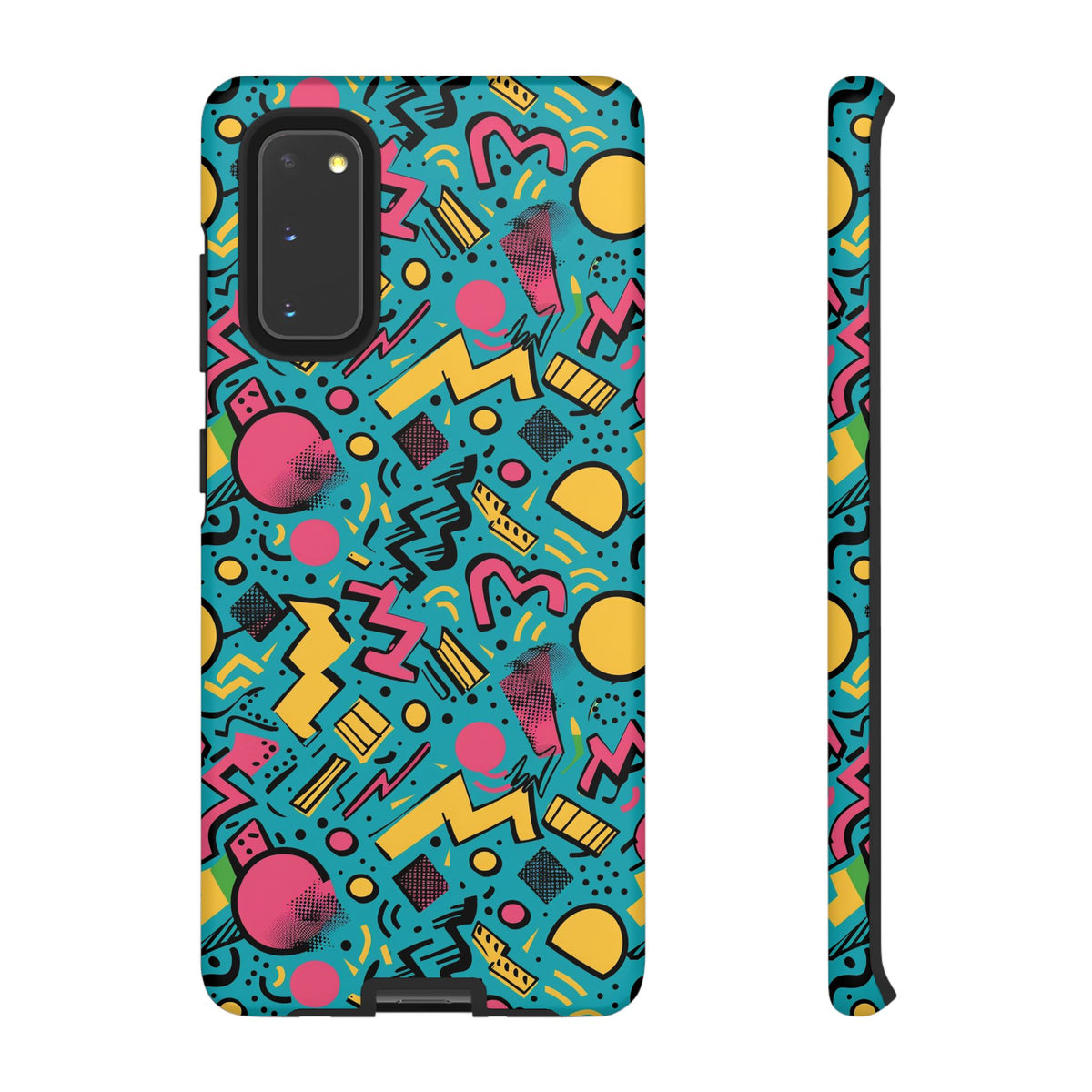 90s Themed Seamless Pattern Phone Case – Embrace Retro Style and Protection 253