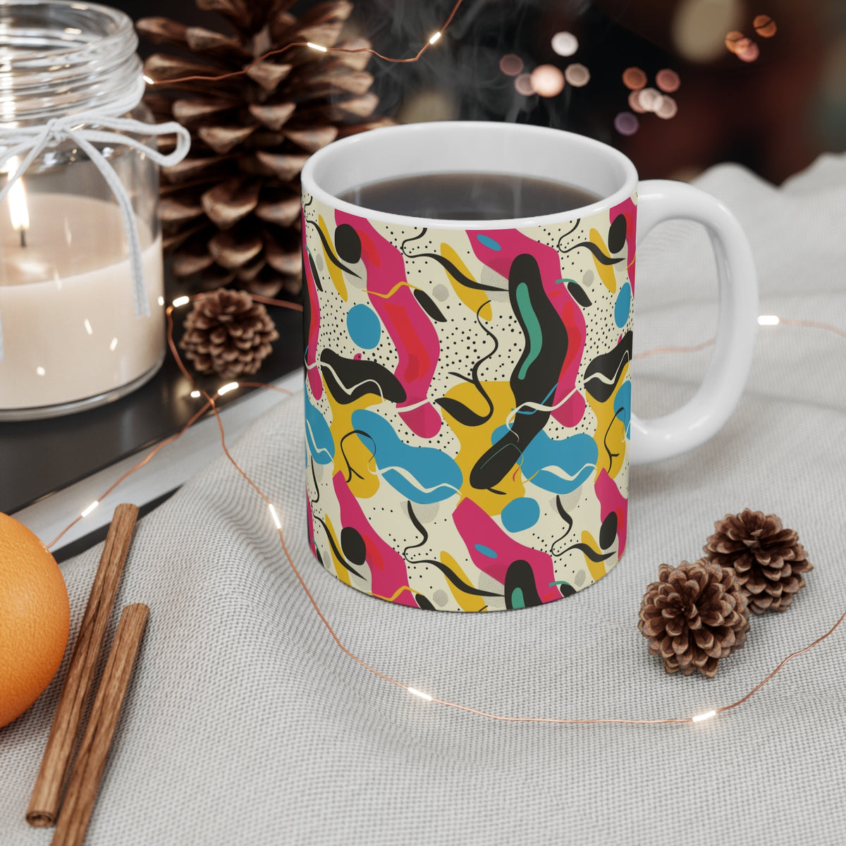 90s Retro Coffee Mug - Full Wrap Design 577