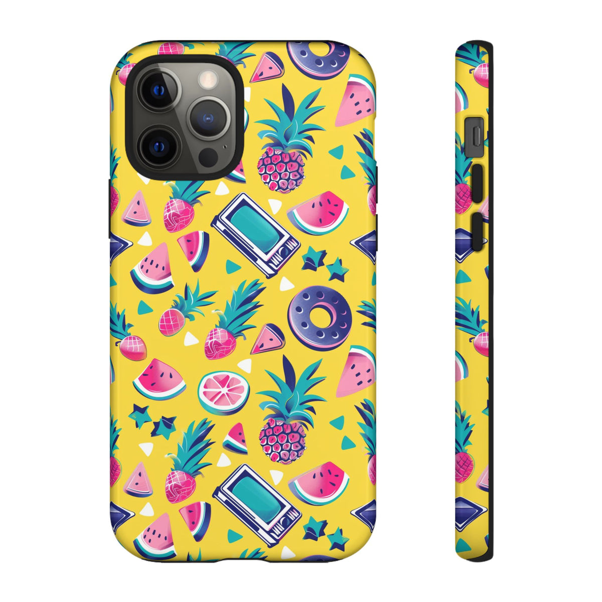 90s Themed Seamless Pattern Phone Case – Embrace Retro Style and Protection 255