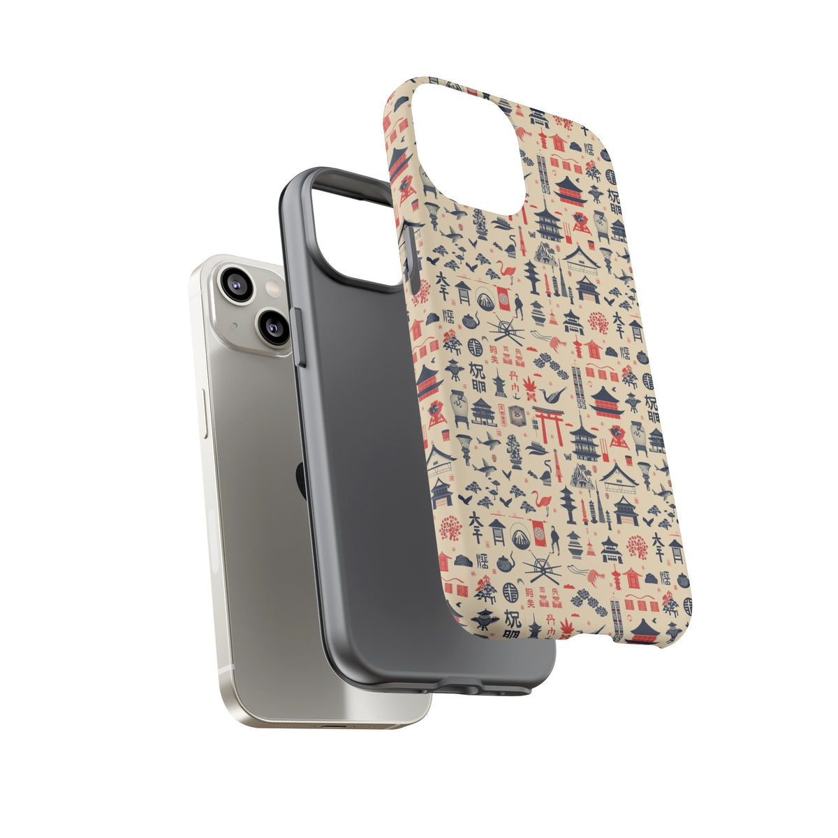 Japanese Pattern Phone Case – Elegant & Timeless Design for Your Phone 086