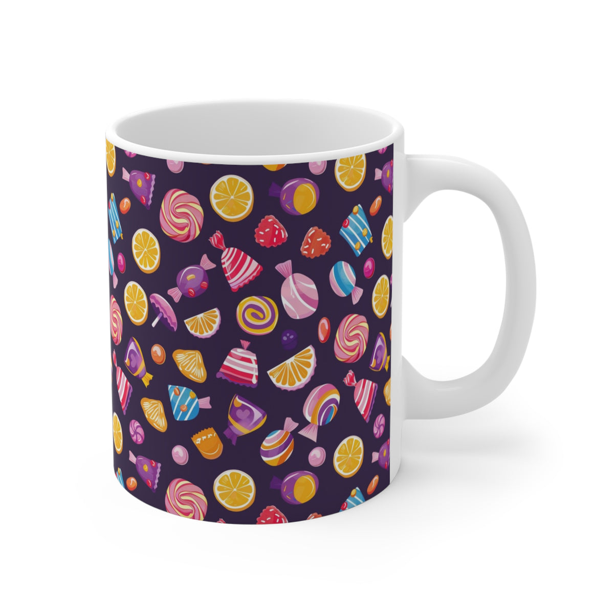 Colorful All-Over Candy Theme Coffee Mug Fun Ceramic Drinkware 320