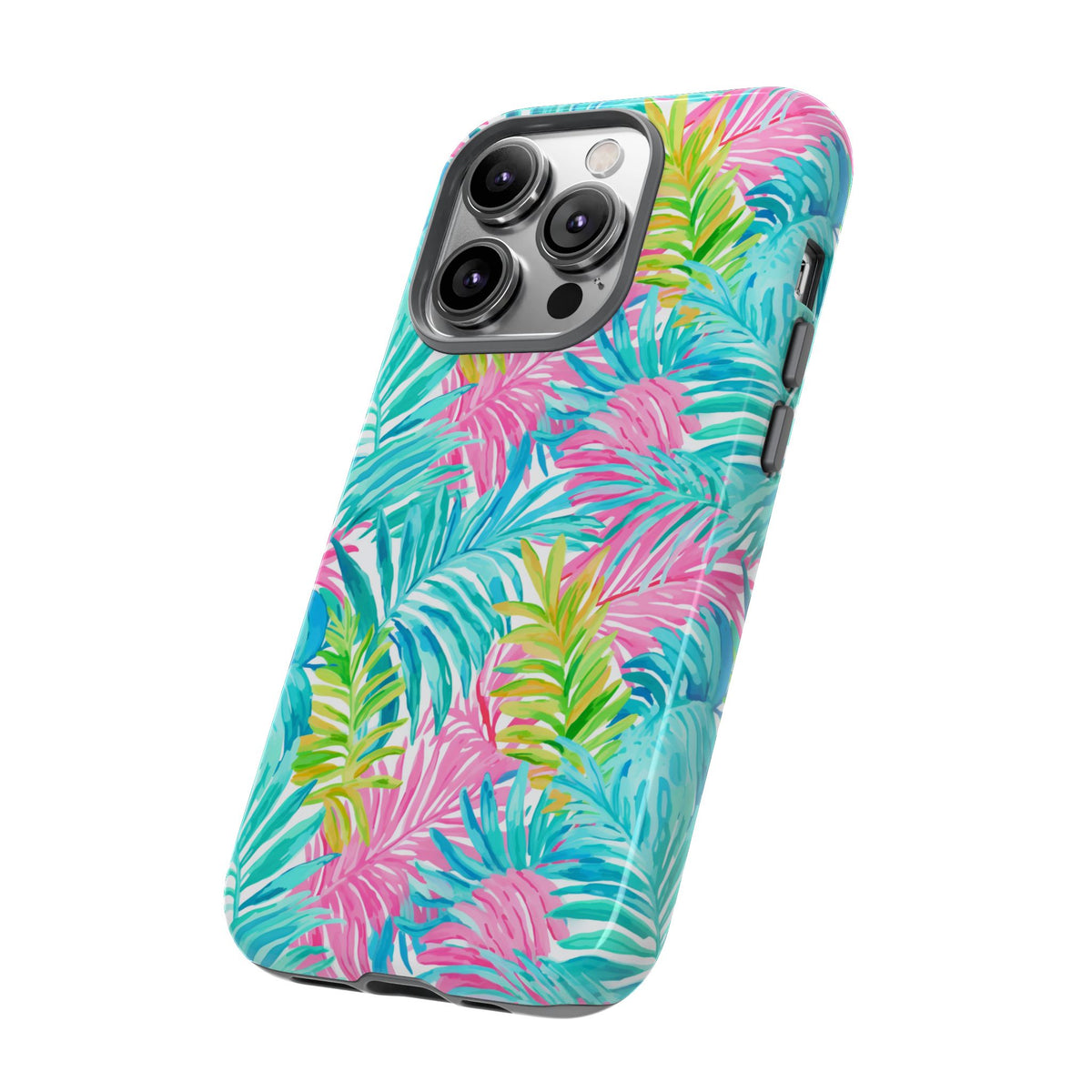 Vibrant Summer Leaves Phone Case – Colorful & Durable Summer Design