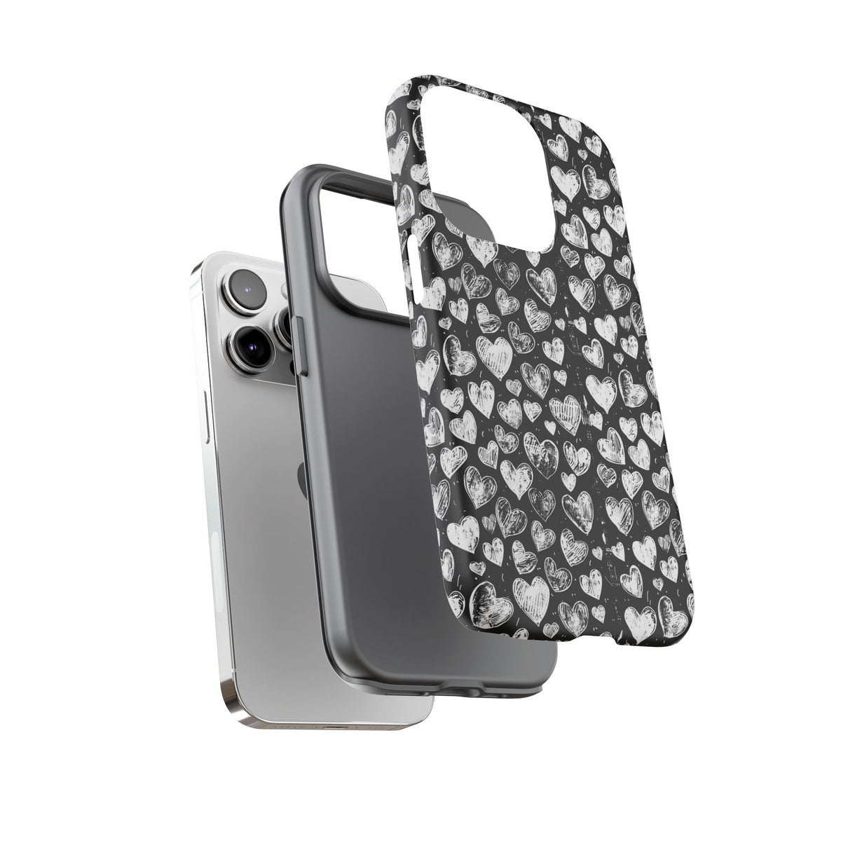 Heart Pattern Phone Case – Stylish & Loving Design for Your Device 815