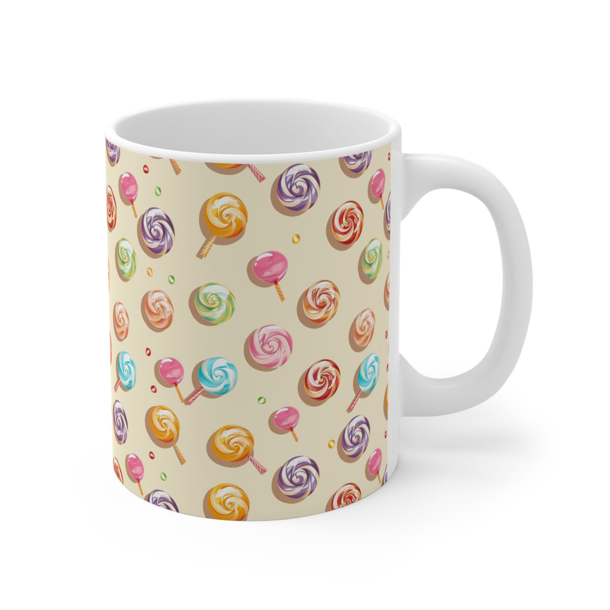 Colorful All-Over Candy Theme Coffee Mug Fun Ceramic Drinkware 136