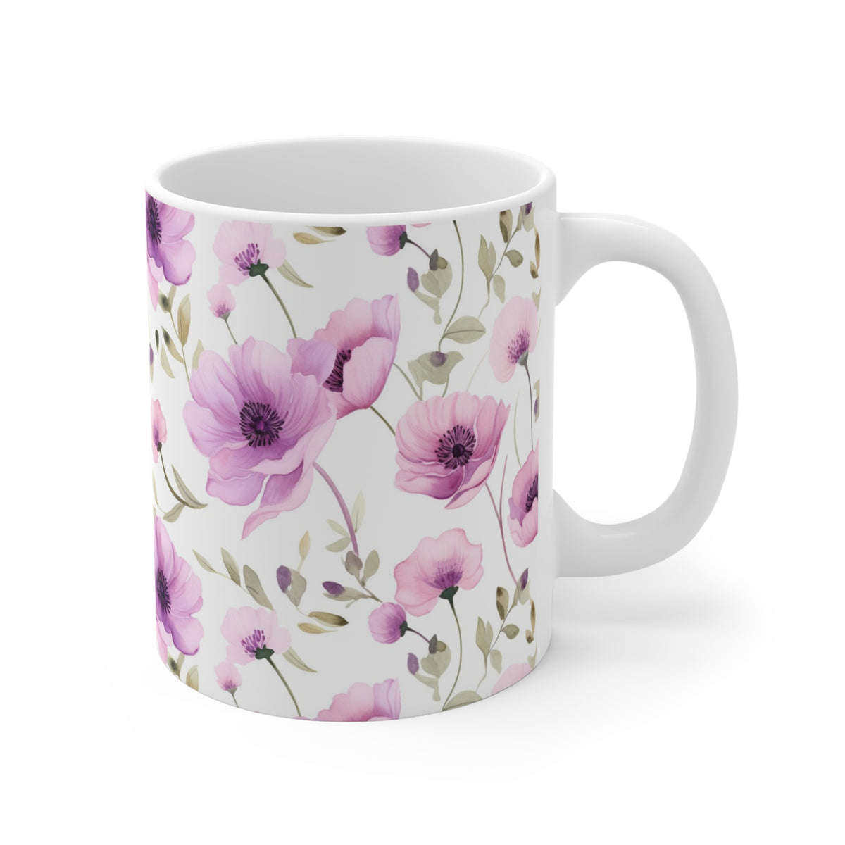 Various Watercolor Design All Over Coffee Mug – Unique Artistic Ceramic Coffee Cup 153