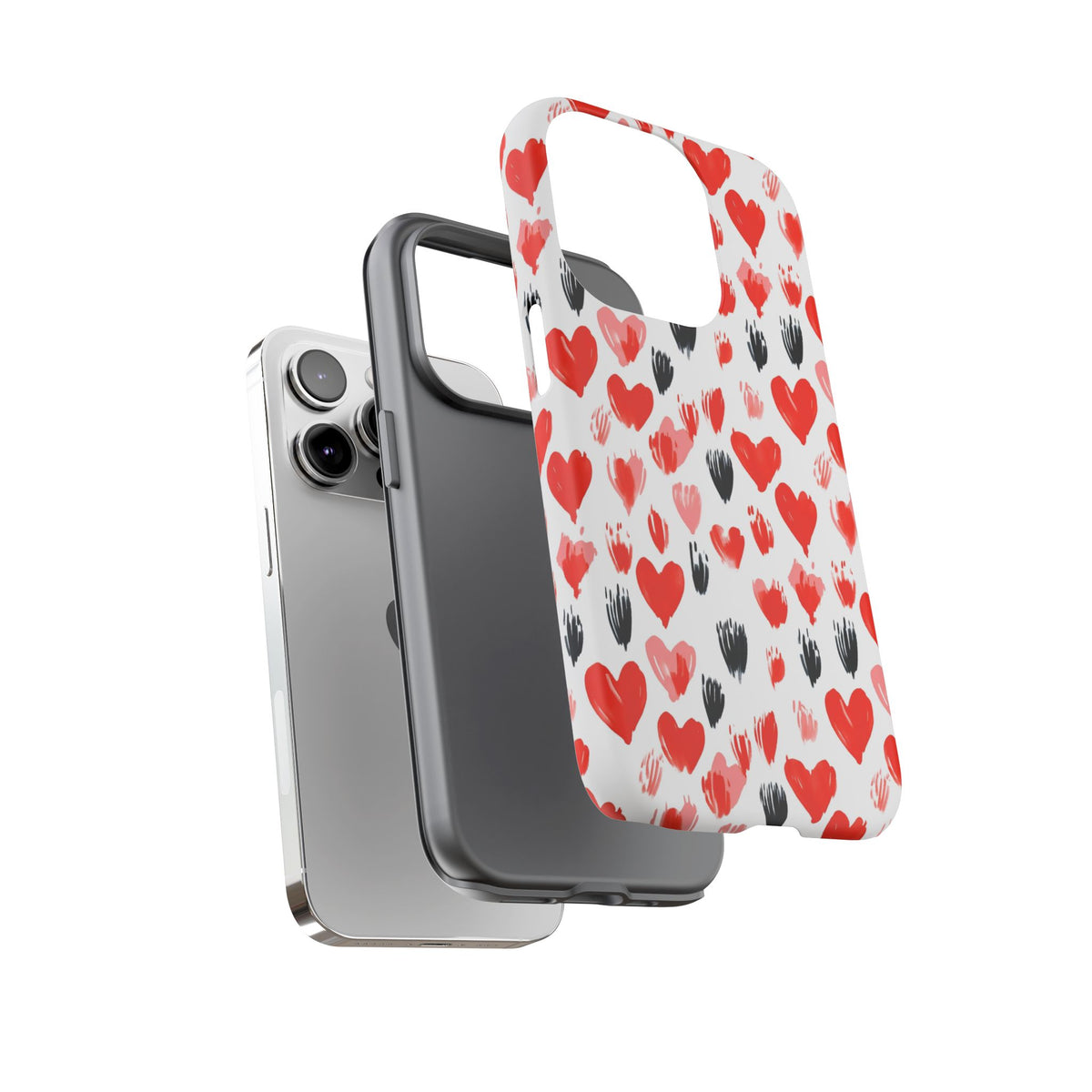 Heart Pattern Phone Case – Stylish & Loving Design for Your Device 366